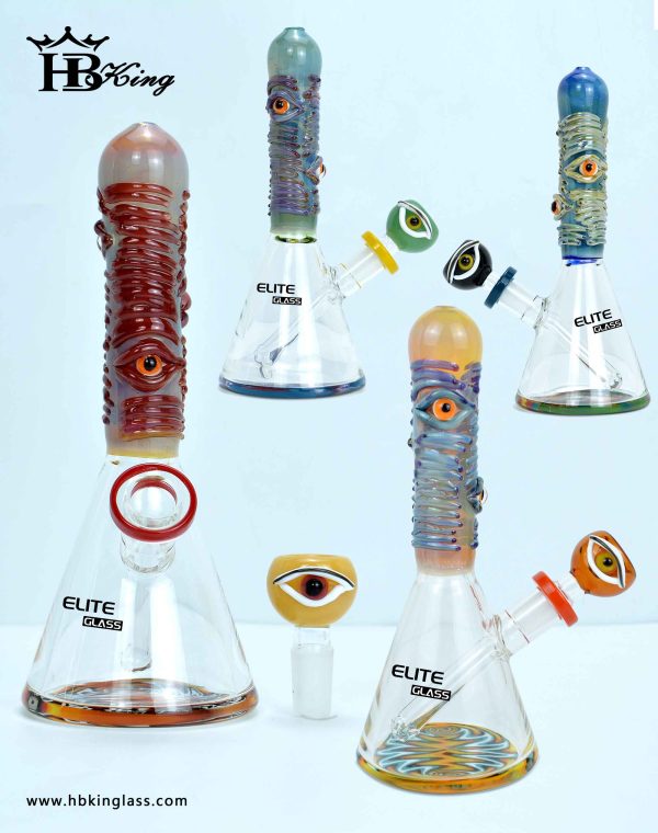 Colorful eyes Beaker Bongs factory KD83 – Crafted by Hbking