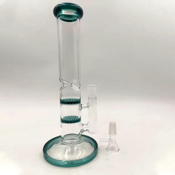 Honeycomb Bong TP38: Dual Percs & Ice Catcher for Smooth Hits - Image 3