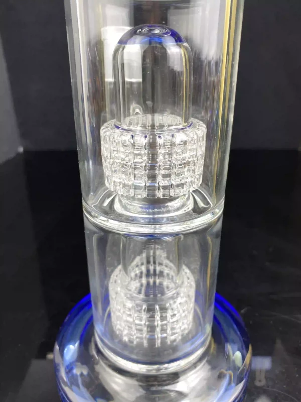 Double Showerhead Percs Matrix Glass Bong 3