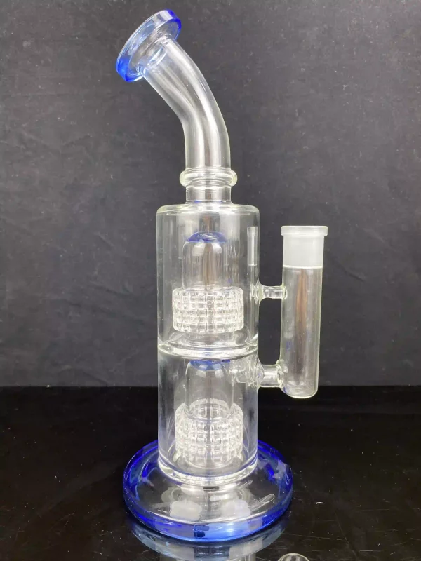 Double Showerhead Percs Matrix Glass Bong