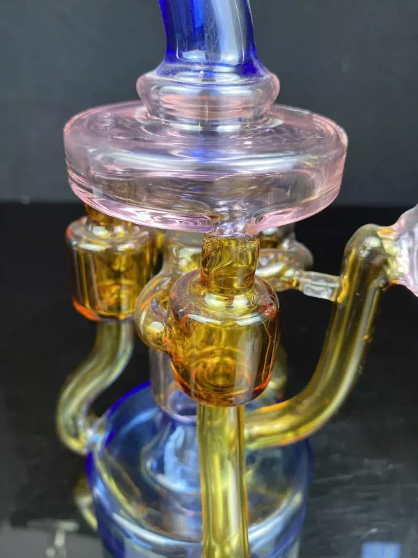 recycler bong glass dab rigs different colors