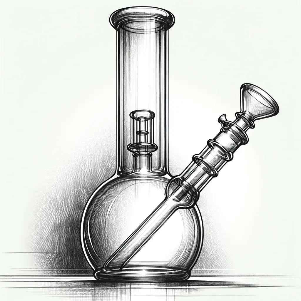 Design sketches for custom glass bongs